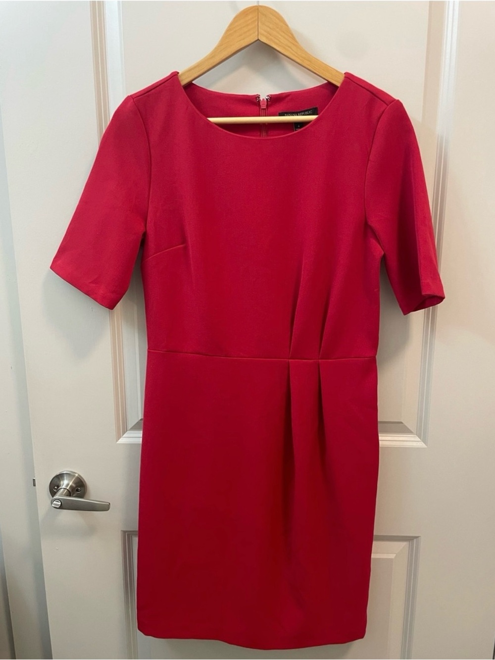 Banana Republic Fitted Red Sheath Dress